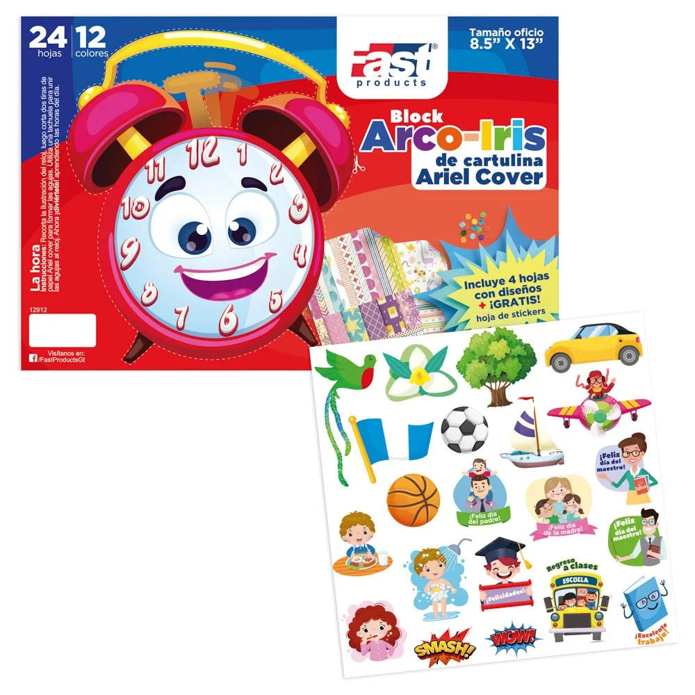 Block Ariel Cover Oficio 24H Con Stickers Fast