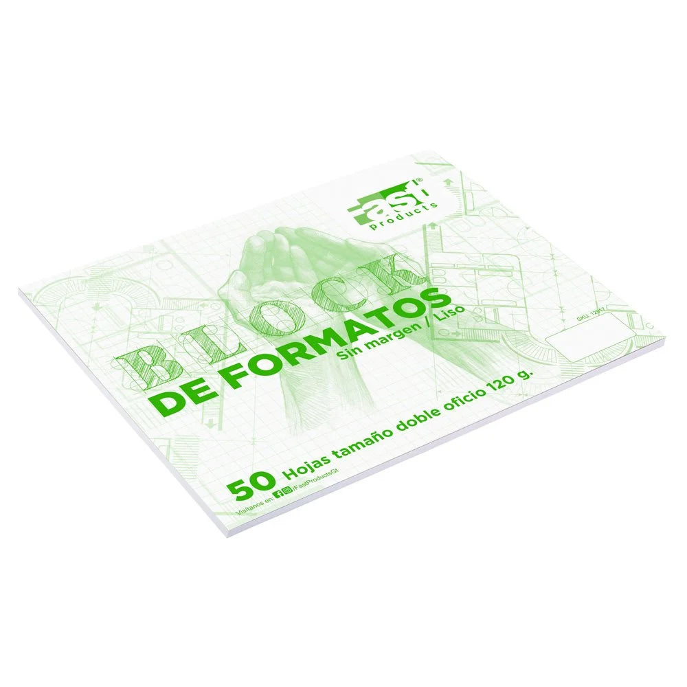 Block Formato 120grs Liso 50 Hojas 13x17 Fast