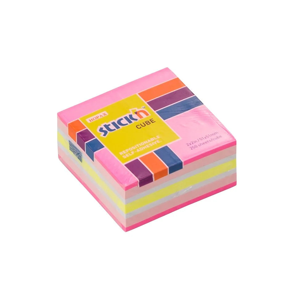 Notas Adhesivas 2x2 Cubo 250H  Rosa Pastel Stickn 21533