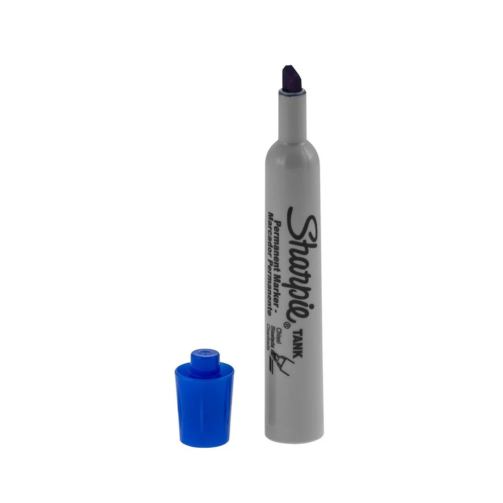 Marcador Permanente Sharpie Tank 1789878 Biselado Azul
