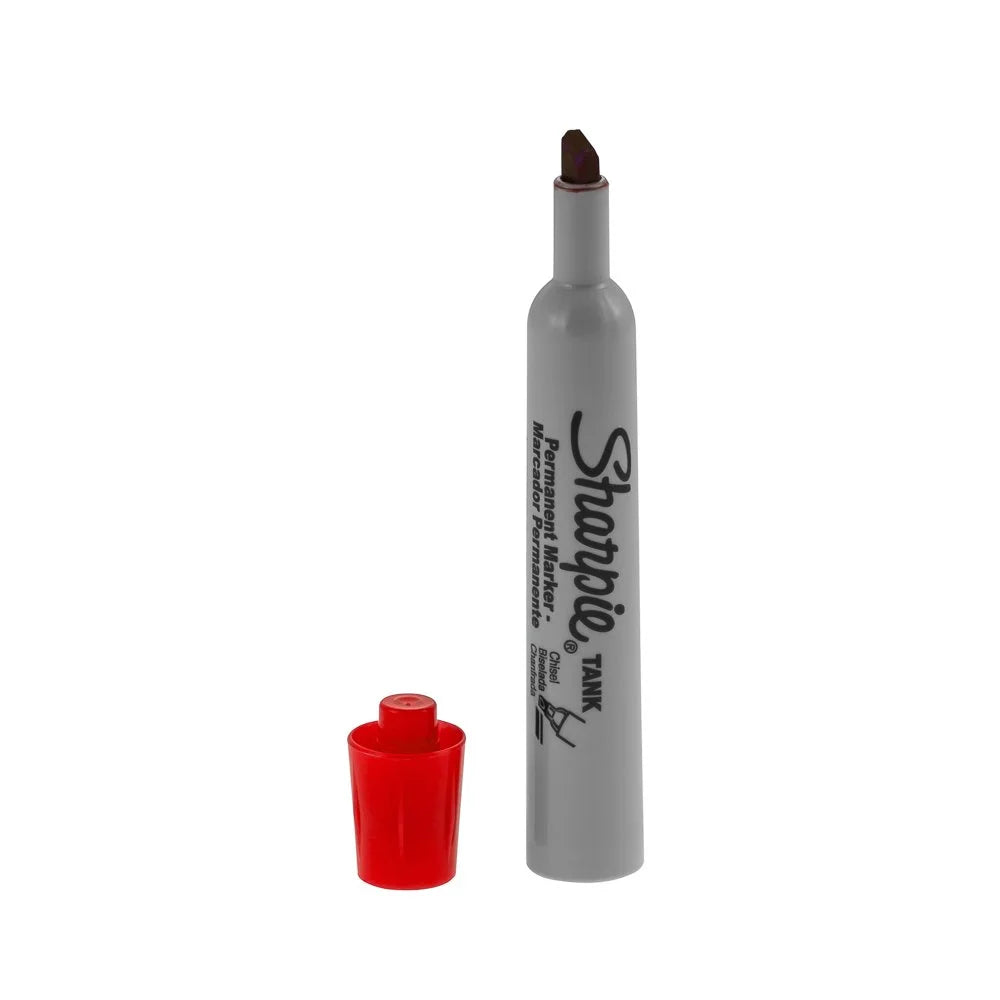 Marcador Permanente Sharpie Tank 1789879 Biselado Rojo