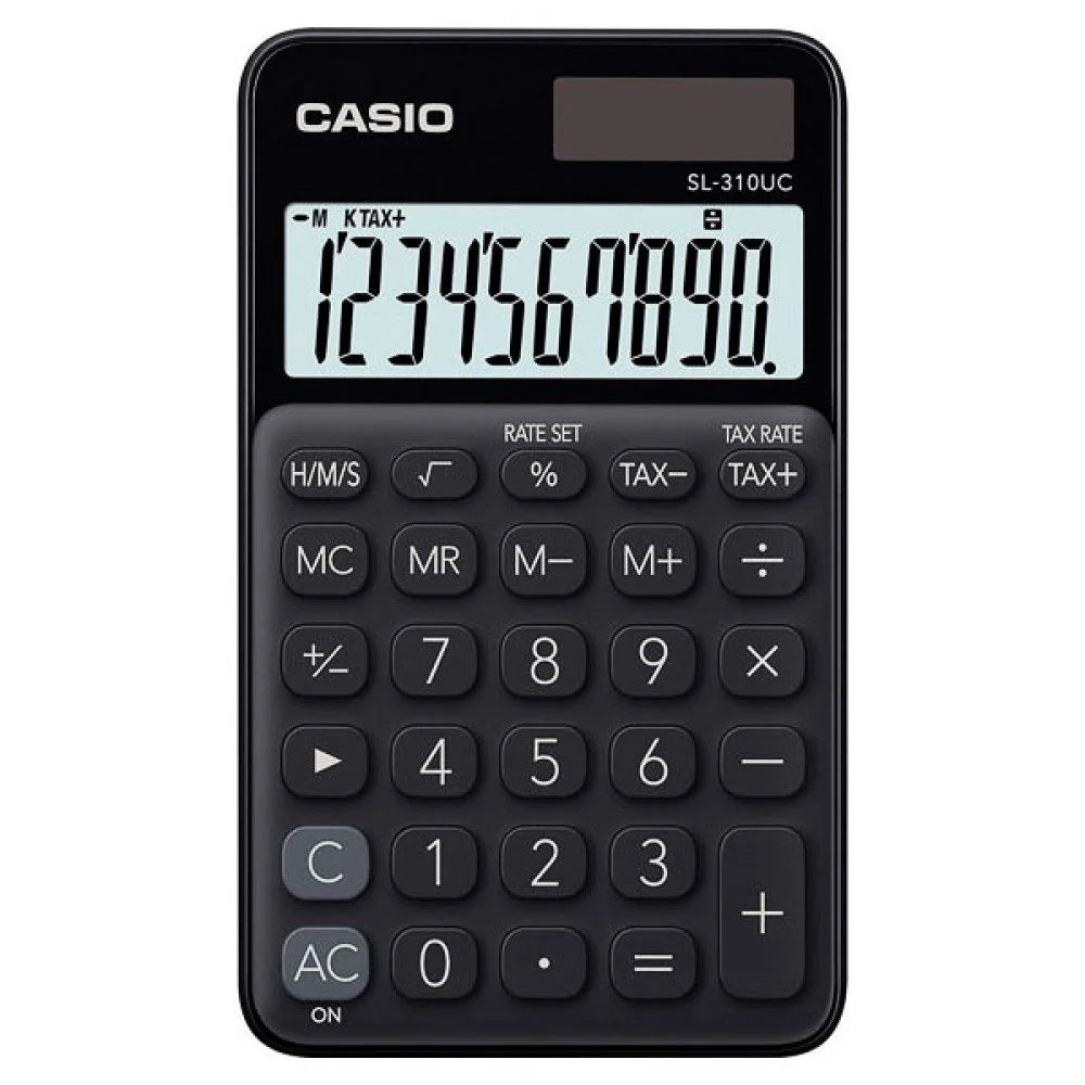 CALCULADORA DE BOLSILLO CASIO SL-310UC-BK 10 DIGITOS NEGRO
