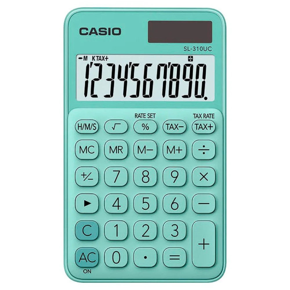 CALCULADORA DE BOLSILLO CASIO SL-310UC-GN 10 DIGITOS VERDE