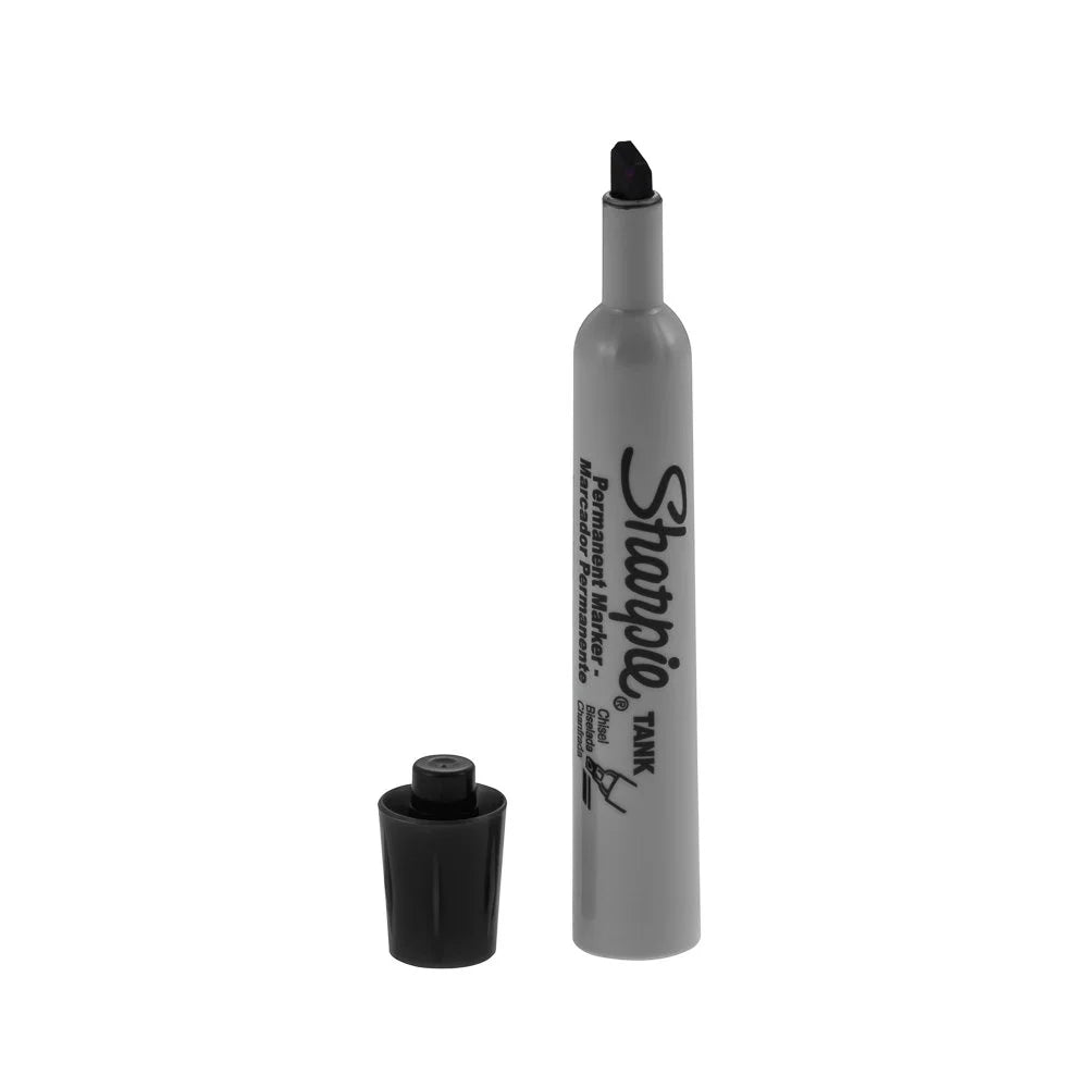 Marcador Permanente Sharpie Tank 1789877 Biselado Negro