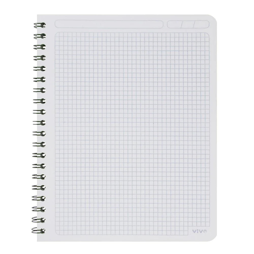 Cuaderno Espiral 100H Vivo 239957 Cuadros 5mm Doble Anillo