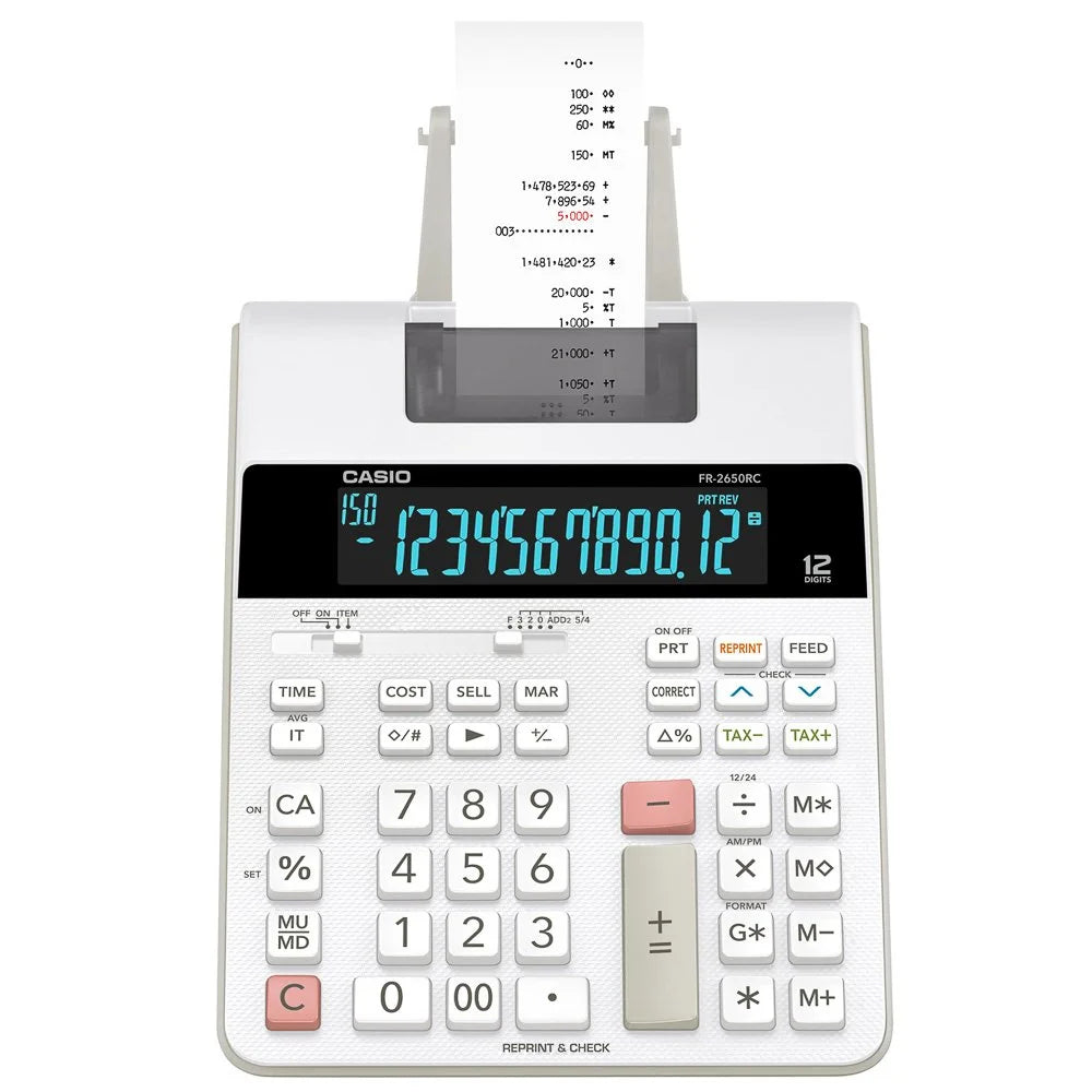 CALCULADORA/ SUMADORA CASIO FR-2650RC-WE 12D