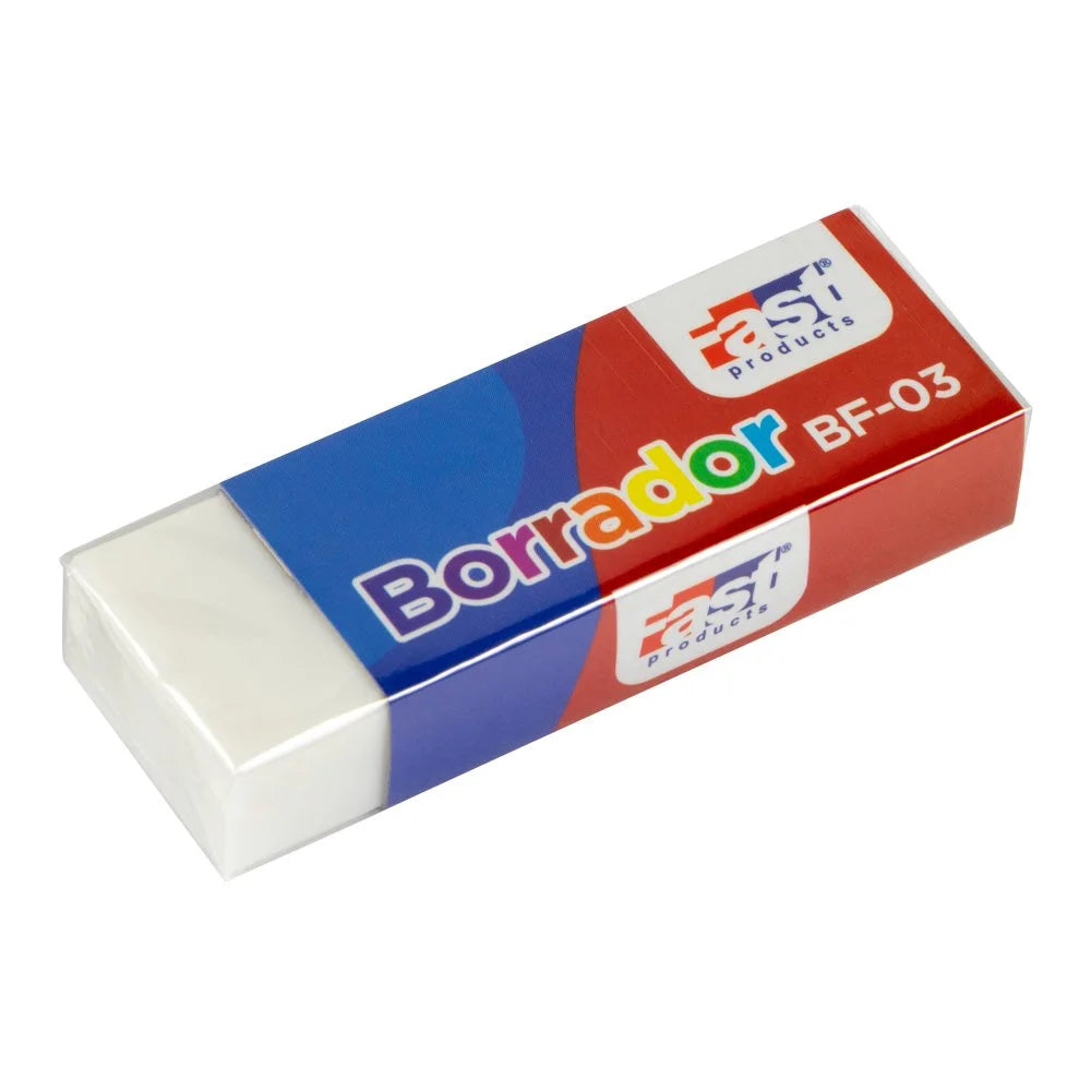 Borrador Fast BF03 Blanco Plastico Grande
