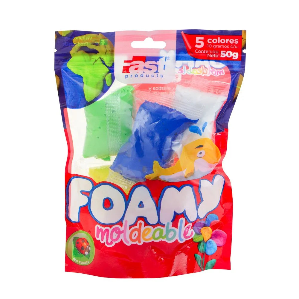 FOAMY MOLDEABLE FAST 10G 5 COLORES SURTIDOS