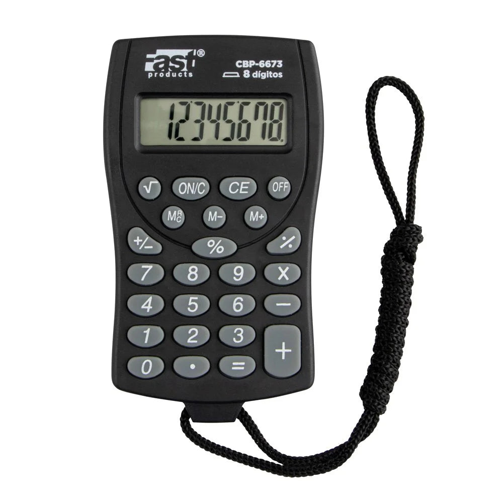 CALCULADORA DE BOLSILLO FAST CBP-6673 PITA 8DIGITO NEGRO