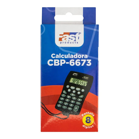 CALCULADORA DE BOLSILLO FAST CBP-6673 PITA 8DIGITO NEGRO