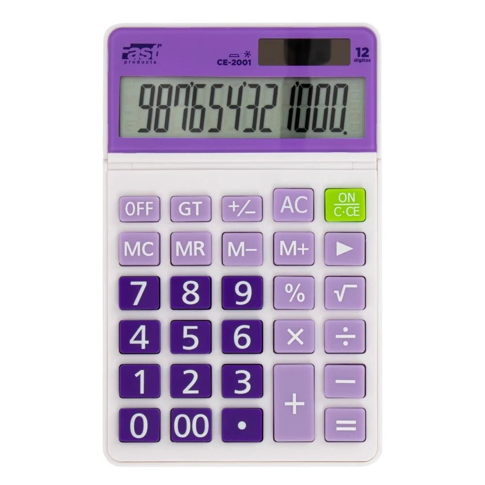 CALCULADORA DE ESCRITORIO FAST CE-2001 12D LILA