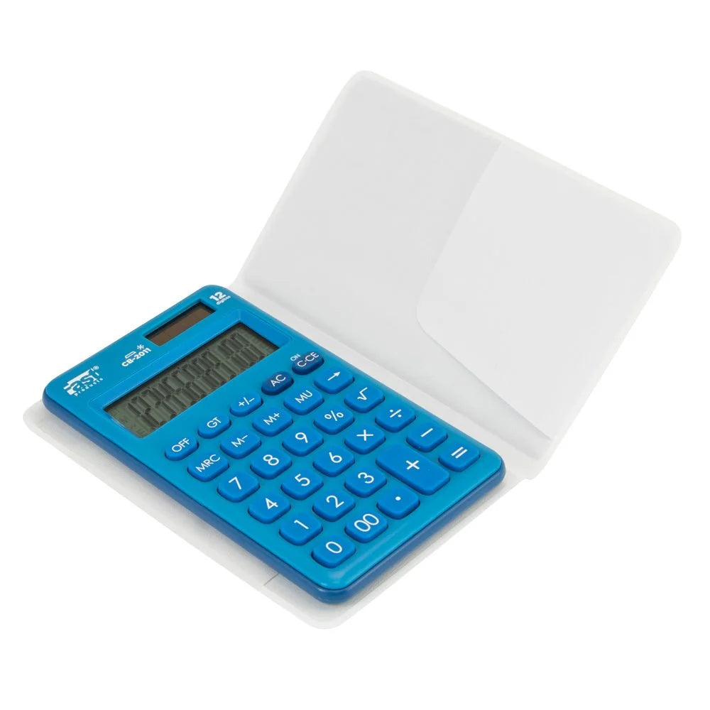 CALCULADORA DE BOLSILLO FAST CB-2011 12 DIGITOS CELESTE