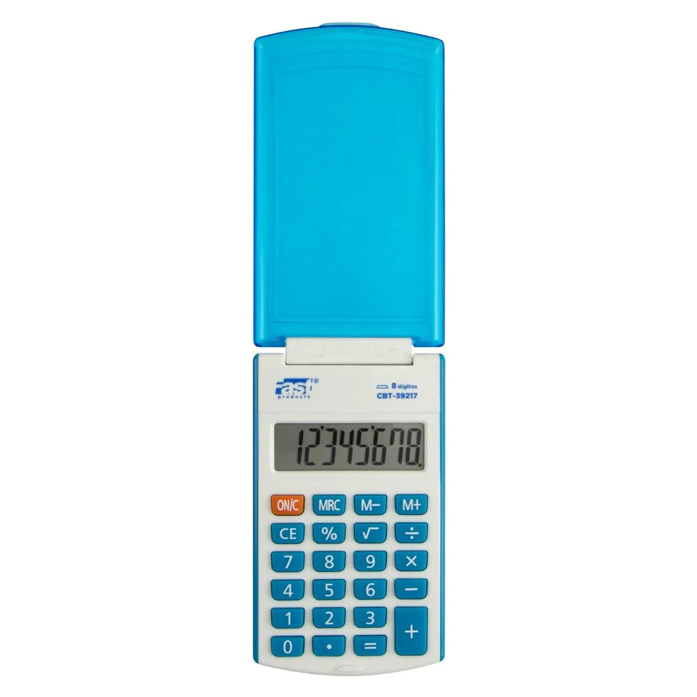 CALCULADORA DE BOLSILLO FAST CBT-39217 8 DIGITOS CELESTE
