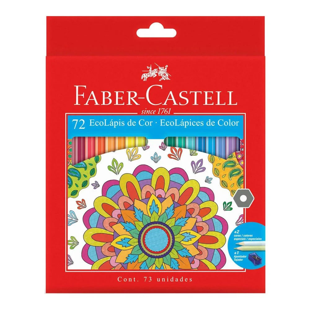 Crayon de Madera Faber Castell 120172 Largo Triangular 72 Colores