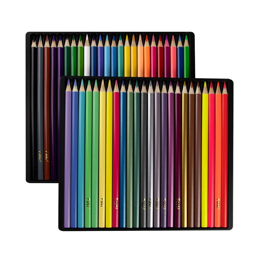 Crayón de Madera Fast 48 Colores Largo Triangular
