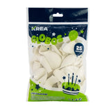 Globo Latex Standar Krea 10" Bolsa de 25pcs Blanco