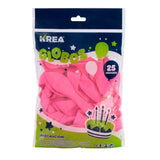 Globo Latex Standar Krea 10" Bolsa de 25pcs Rosado