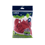 Globo Latex Standar Krea 10" Bolsa de 25pcs Color Rojo