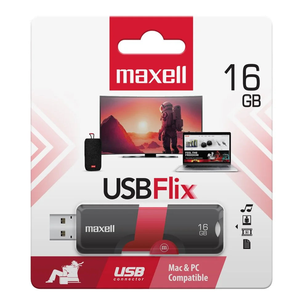 Memoria USB Maxell Flix 16GB Rojo