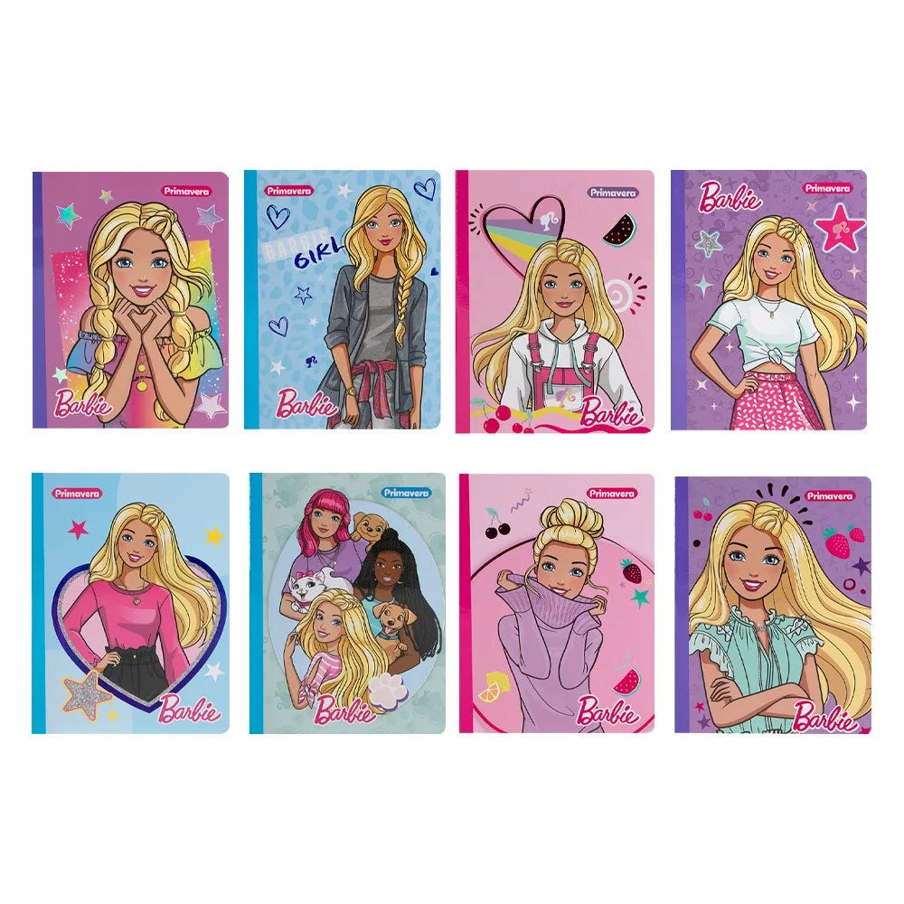 Cuaderno Cosido 100H Primavera Barbie  Lineas