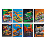 Cuaderno Cosido 100H Primavera Hot Wheels Lineas