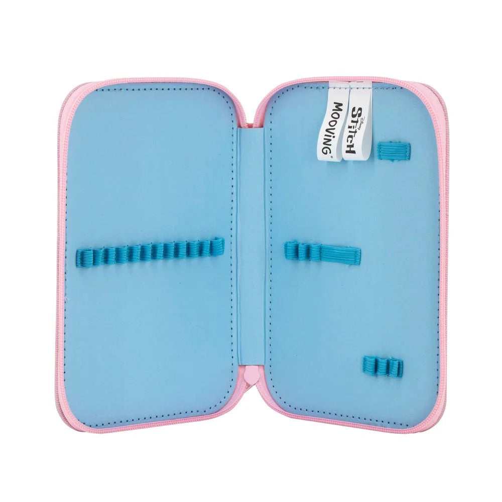 Estuche Portalapices Mooving 1520244 Stitch Rosado