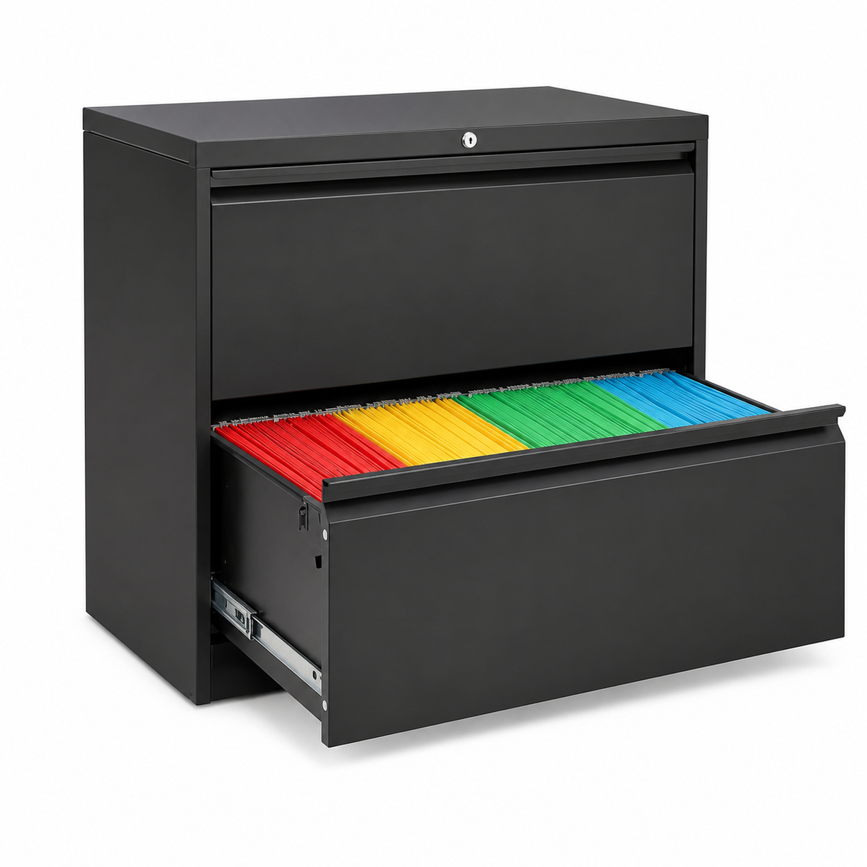Archivador Horizontal Metálico de 2 Gavetas B-07