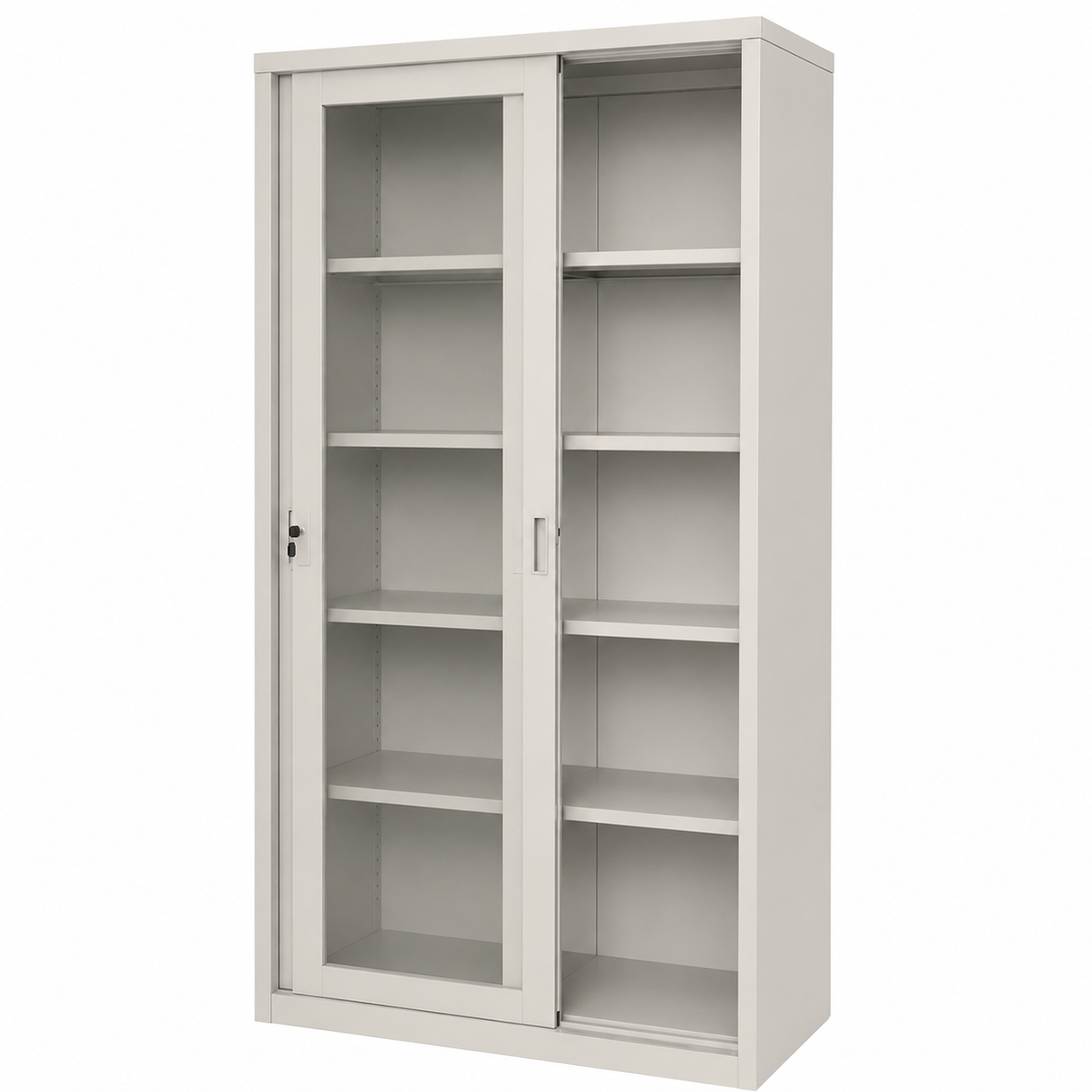 Armario de Metal Puertas de Vidrio Beige (C-19)