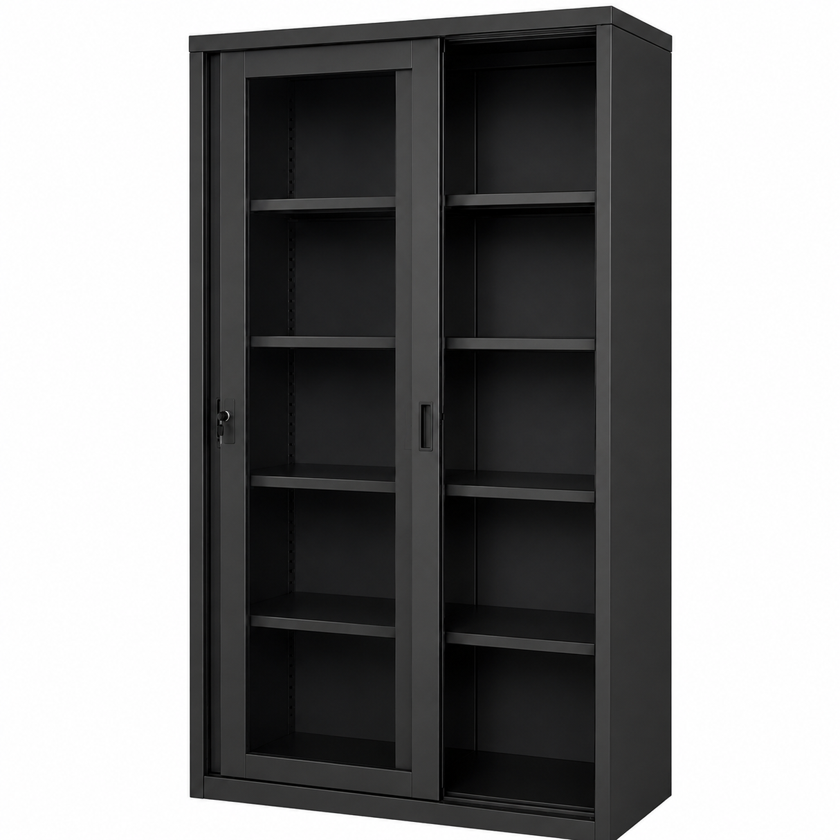 Armario Metálico C-19 con Puertas de Vidrio y Cerradura
