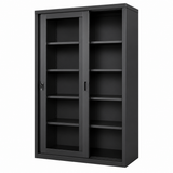 Armario de Metál C-19N con Puertas de Vidrio Color negro