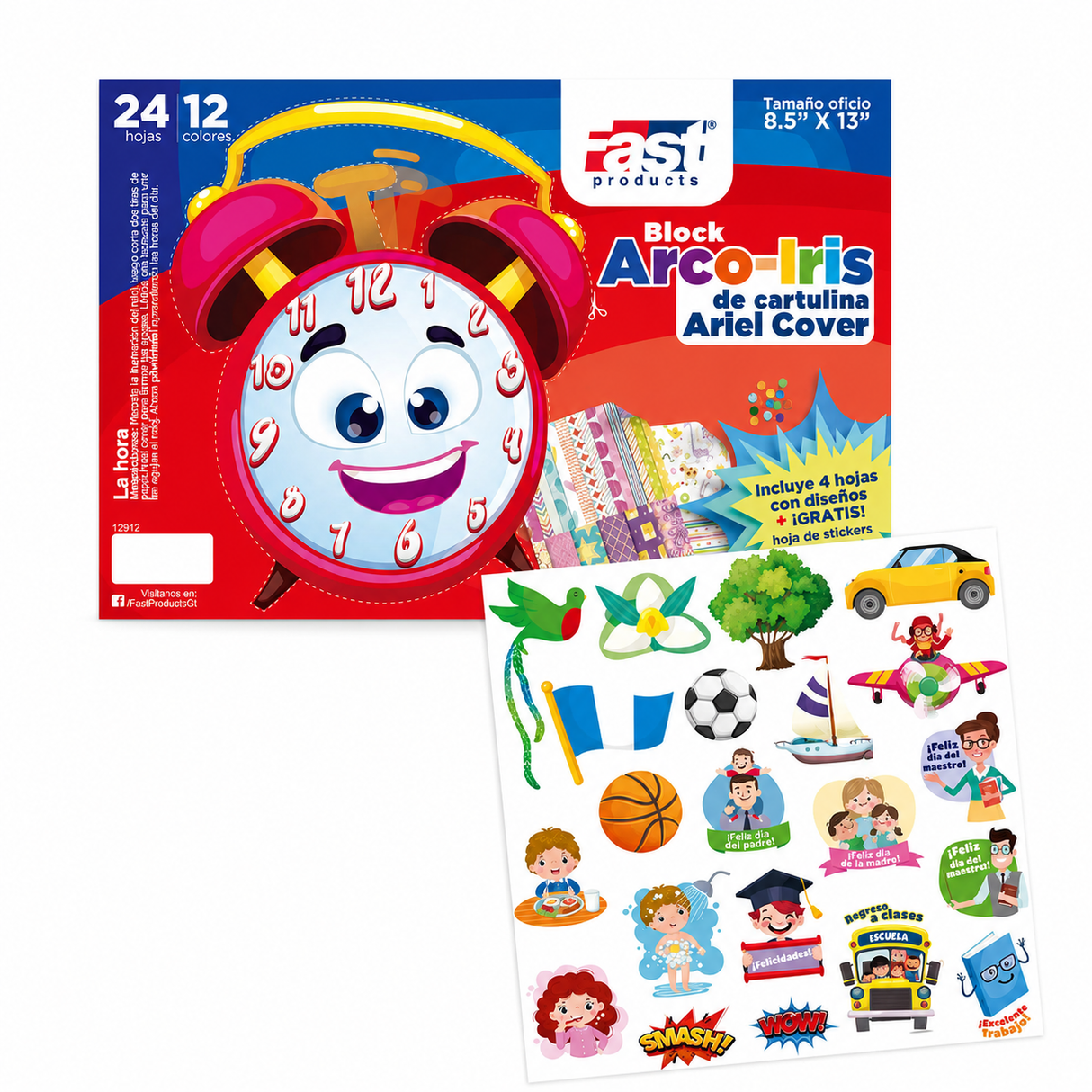 Block Ariel Cover Oficio 24H Con Stickers Fast