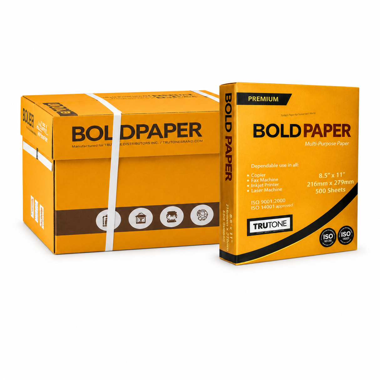Papel Bond 75gr Carta 500H Bold Paper