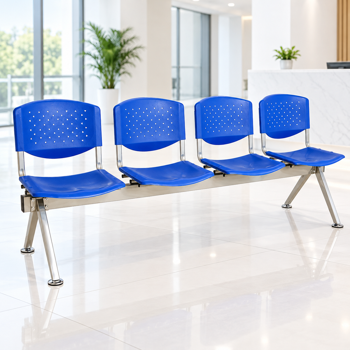 Silla de Espera Bateria DC-3344A 4 Asientos Azul
