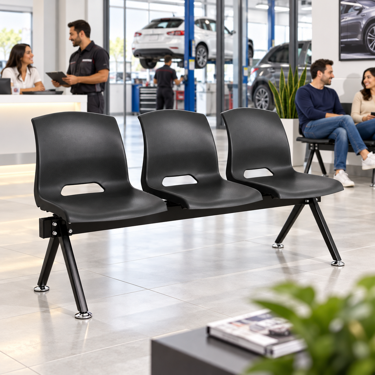 Silla de Espera Bateria DC-3243N 3 Asientos