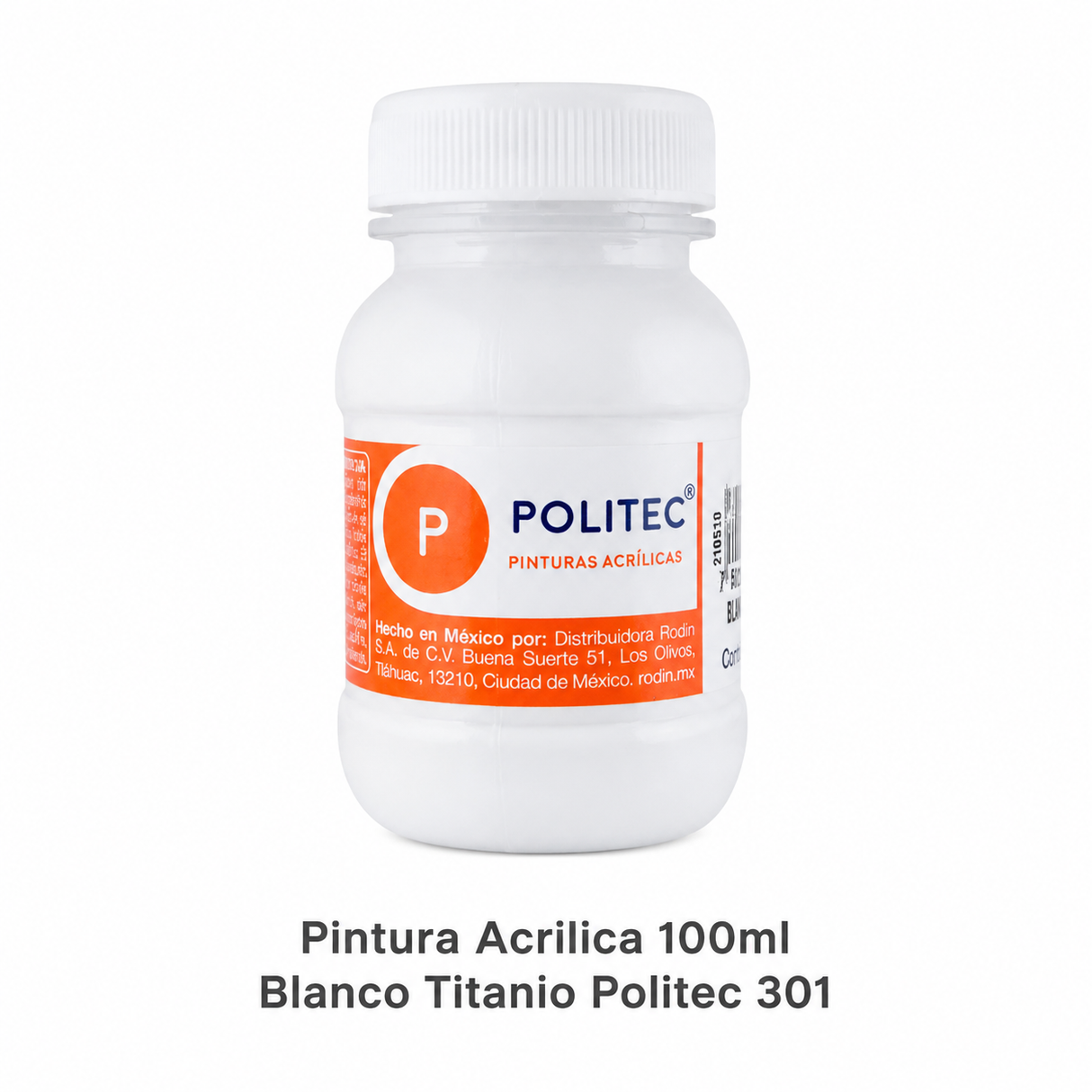 Pintura Acrilica 100ml Blanco Titanio Politec 301