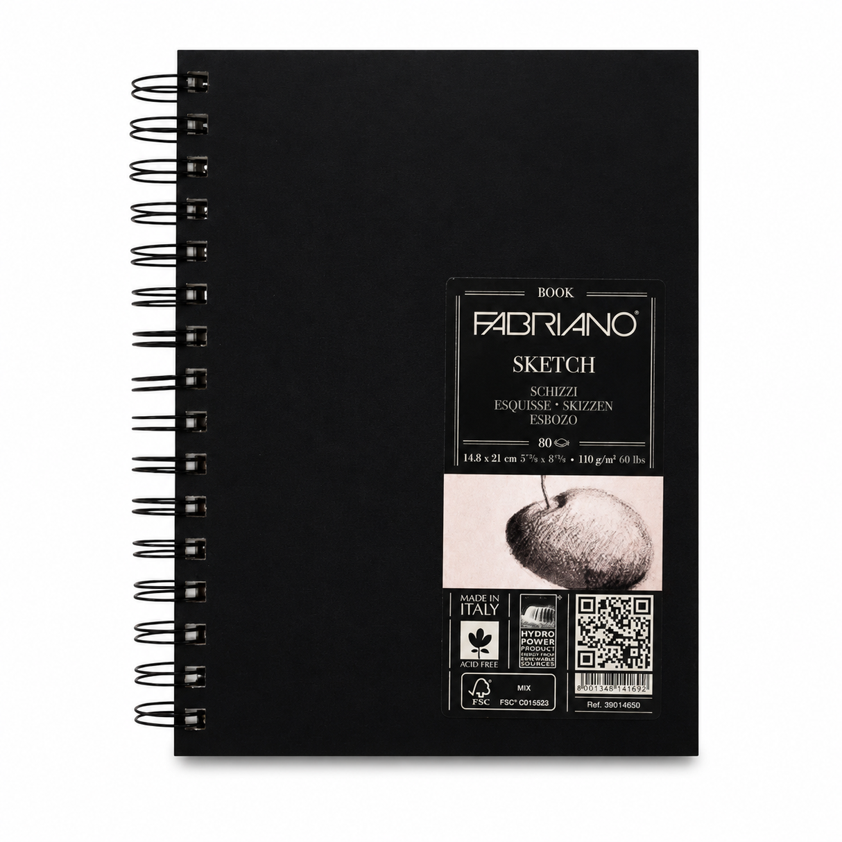 Block Sketch 110g 5.78x8.25¨ 80H Espiral Fabriano 28014550 Esbozo (Copia)