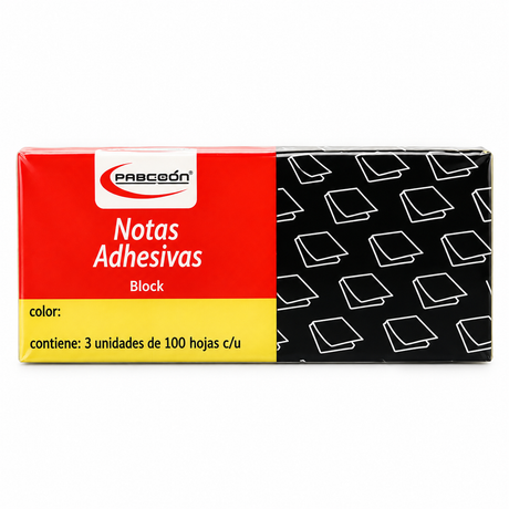 Notas Adhesivas 1.5x2 100H Amarillo 3pack Precision