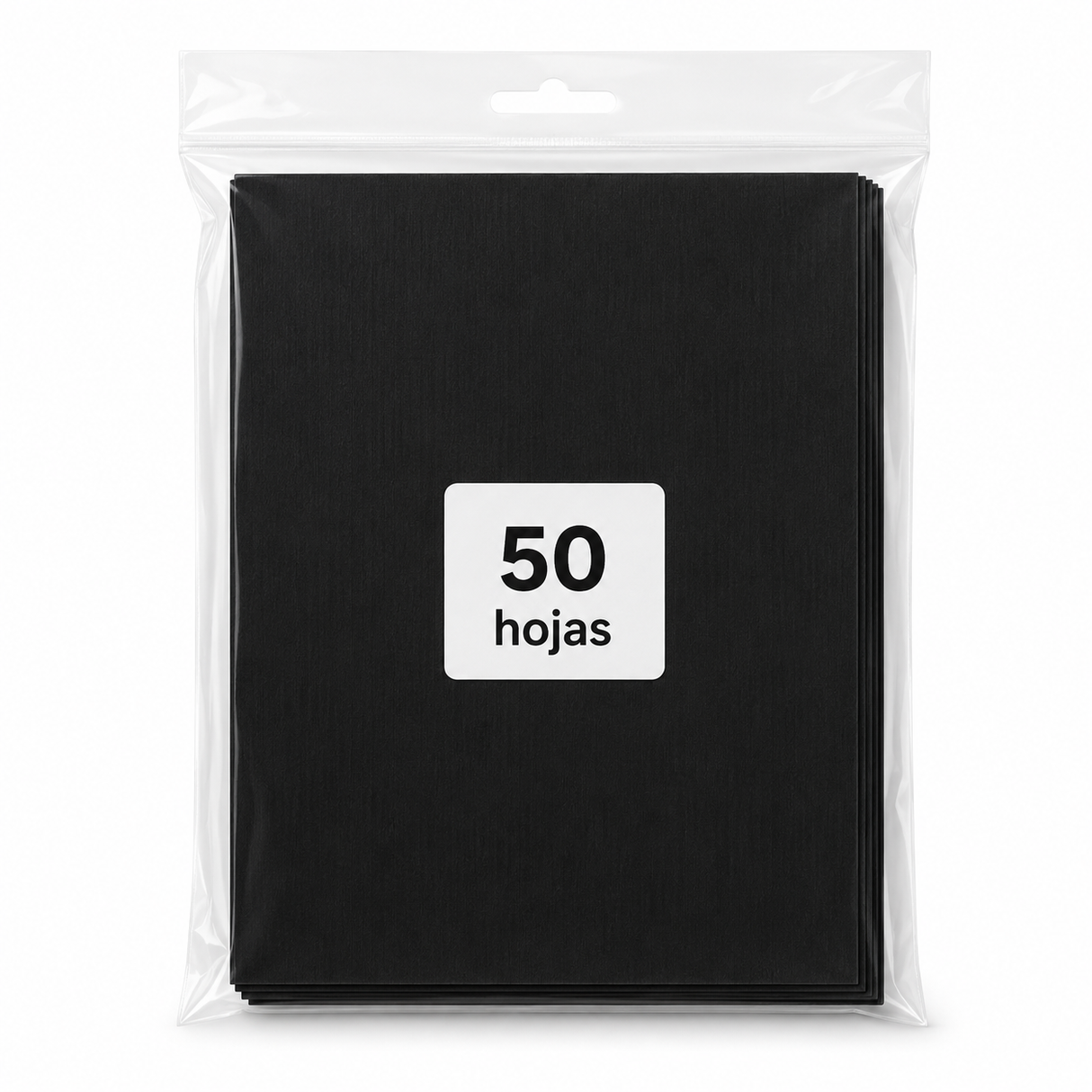 Cartulina Lino 200gr Carta Negro 50 Hojas