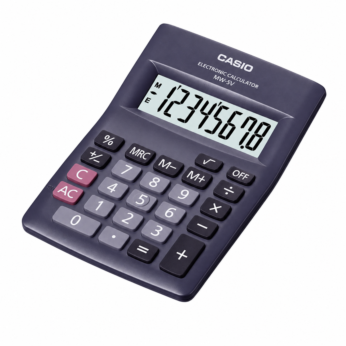 CALCULADORA CASIO MW-5V BK-W-DH 8 DIGITOS
