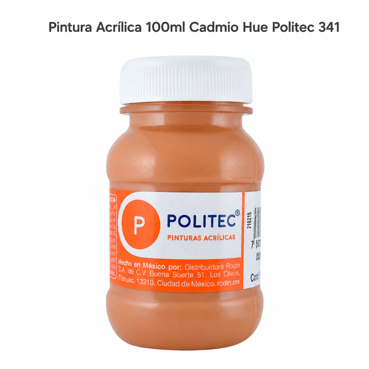 Pintura Acrilica 100ml Cadmio Hue Politec 341