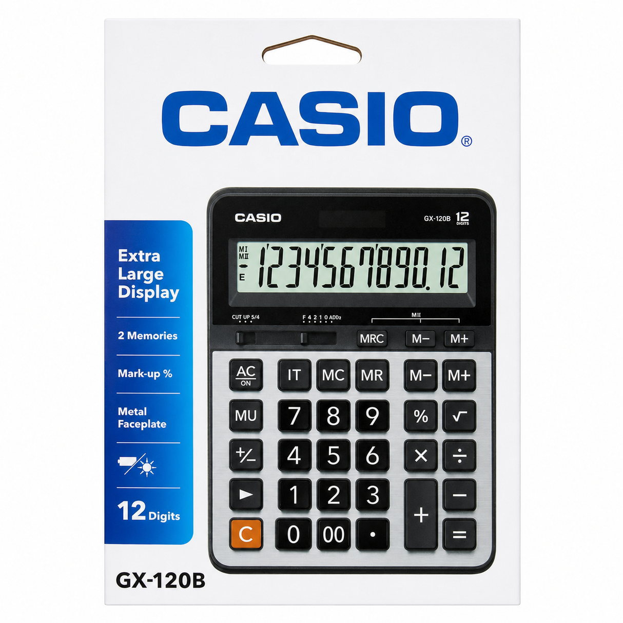 CALCULADORA CASIO GX-120B-W-DC 12D
