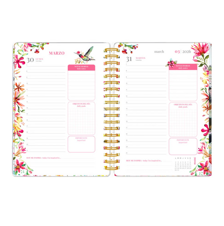 Agenda / Cuaderno / Libreta - Floral