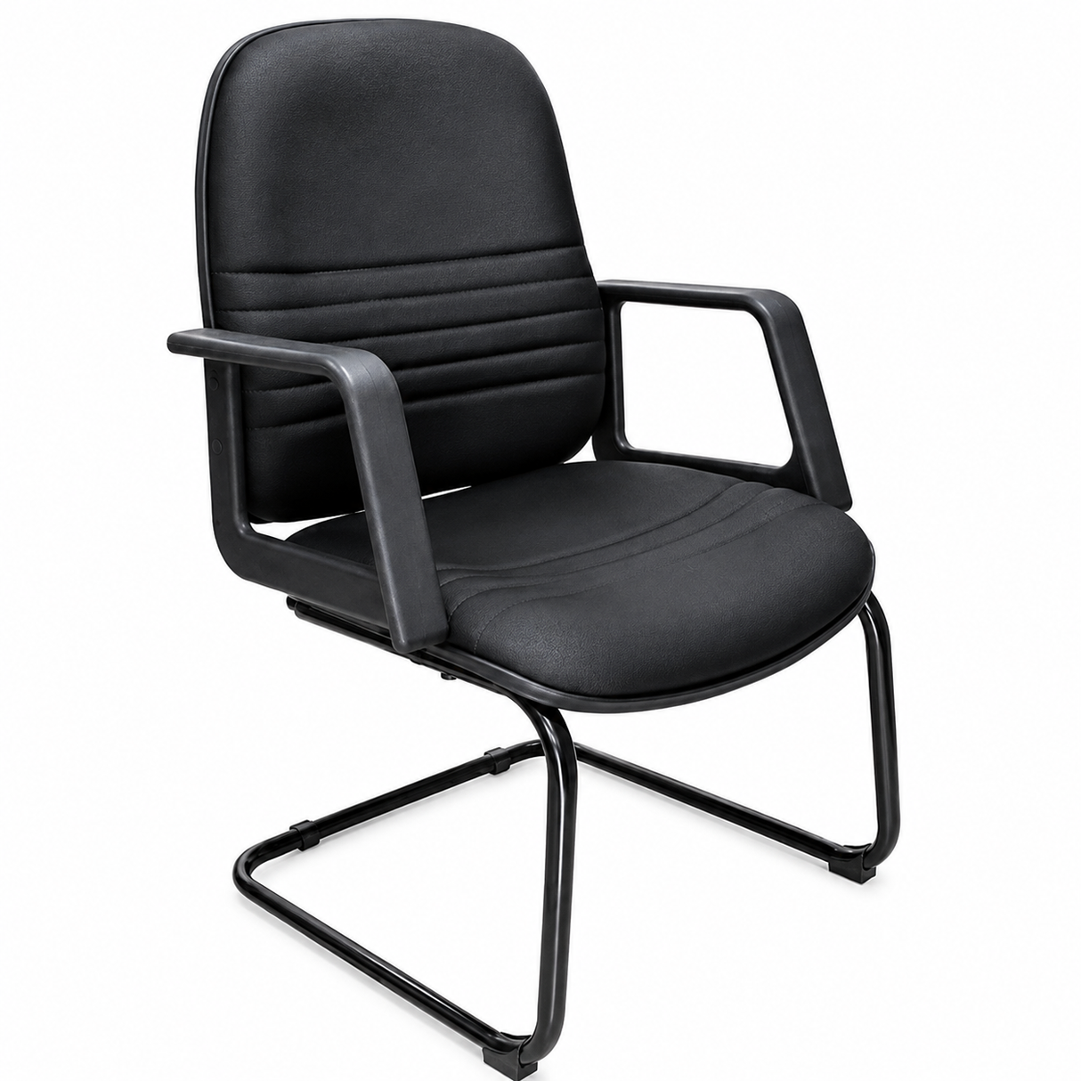 Silla de Visita de Tela con Brazos DC-03N Base Trineo