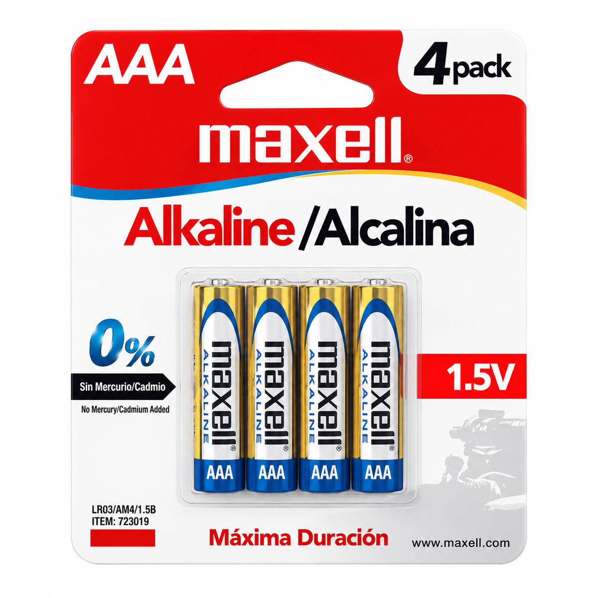 BATERIAS ALCALINA MAXELL LR 03 AAA BLISTER 4 PILAS