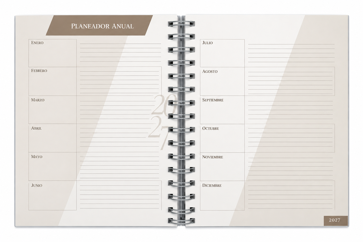 AGENDA 2027 DIARIA ESPIRAL 174 PAGINAS LETTE ROSA