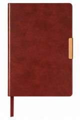 Libreta KOLM Cubierta con Clip Metálico 14.8 x 21.6 cm  80 Hojas Rayada V Tinto( Promocional )
