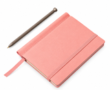 Libreta  DAGOM de Bolsillo 11.3 x 14.3 x 1 cm Cubierta de Curpiel 70 Hojas Rosa