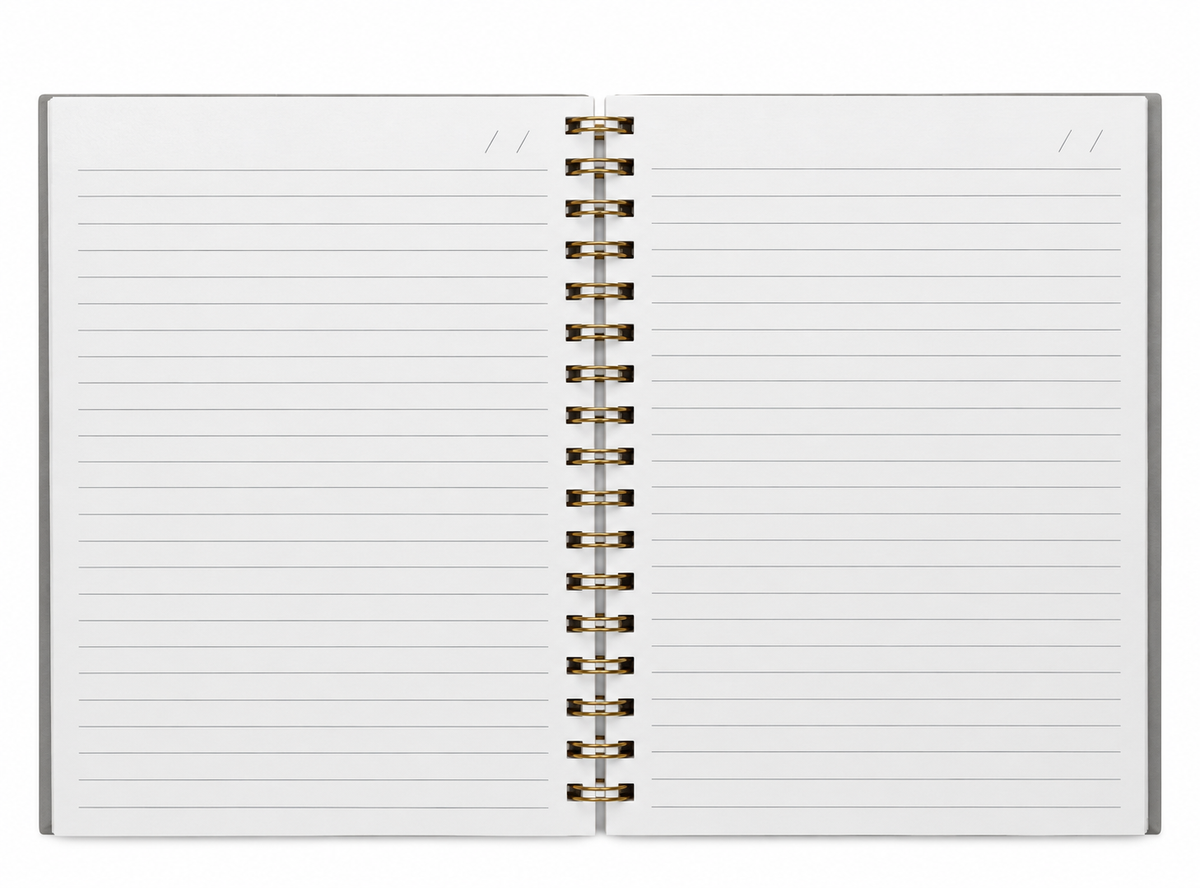 Libreta MALAKI Cubierta Rígida  17.6 x 25 cm 120 hojas Rayada  Beige ( Promocional )