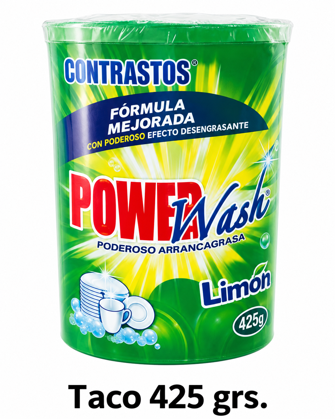 Lavaplatos Poer Wash Solido Taco 425 grs.