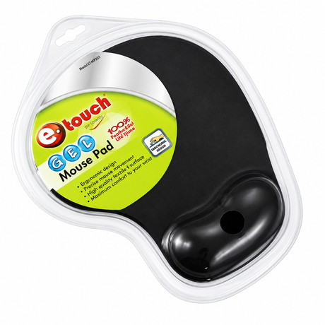 Mouse Pad Gel Etouch 550325 con Descansador de Muñeca